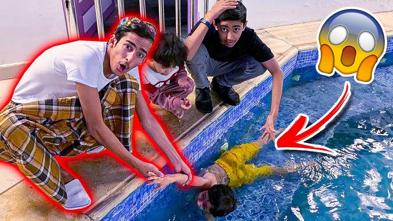 كومار وكدوشه فتحو مسبح واصغر طفل طاح بالمسبح شوفو وش صار😭🔥