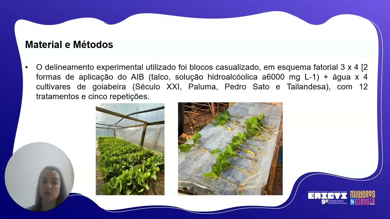 9&deg;EAICTI M&eacute;t. de aplic. de &aacute;cido indolbut&iacute;rico no enraizamento de estacas d cultivares de goiabeira