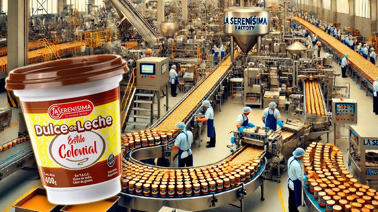 CÓMO se HACE el DULCE DE LECHE La SERENÍSIMA 🍯  | Proceso en Fábrica 🏭