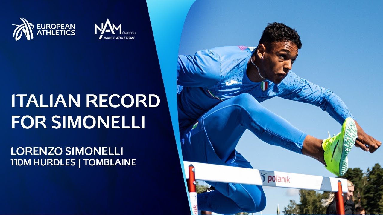 Italian record! 🇮🇹 Simonelli 13.21 in the 110m hurdles! 🤌