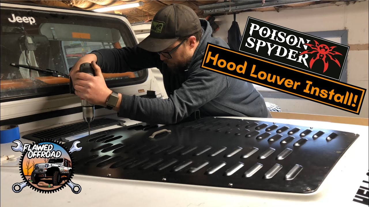 Poison Spyder Hood louver Install on Jeep Wrangler YJ - Easy!