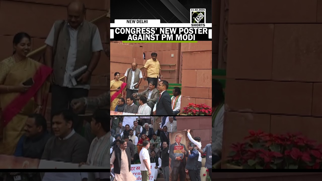 Narender Surrender&hellip;&rdquo; Congress MPs&rsquo; new poster protest against PM Modi after India-US trade deal