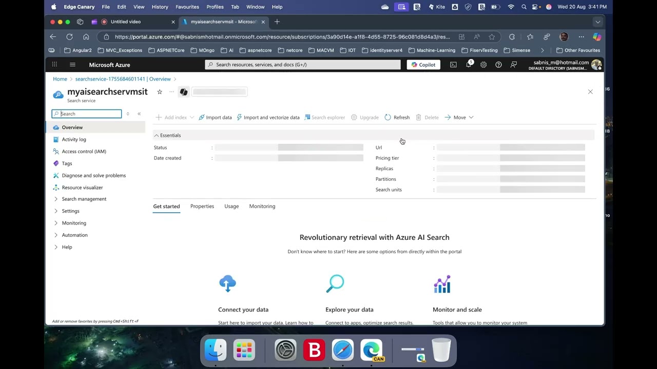 Creating Azure AI Search Service