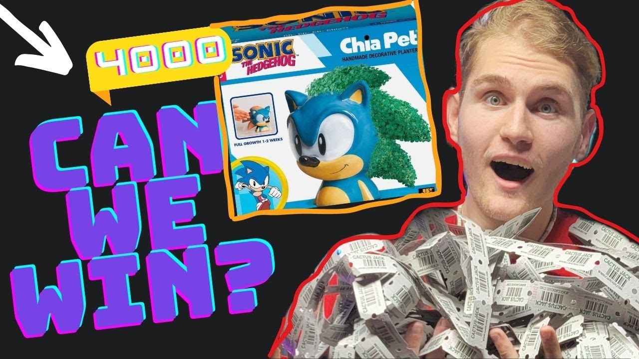 Can I Win The LAST Sonic Chia Pet?! (4,000 TICKETS)