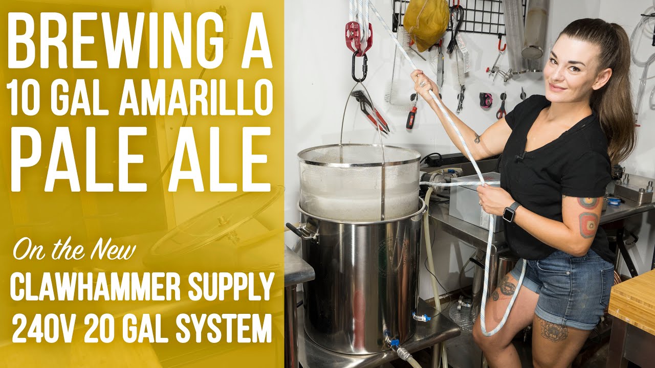 Brewing the First Beer on my 240V 20gal Electric System! (It's an Amarillo Pale Ale)