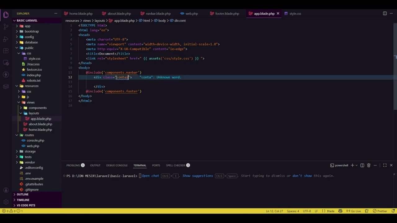 Laravel Dasar 2 ( Blade )