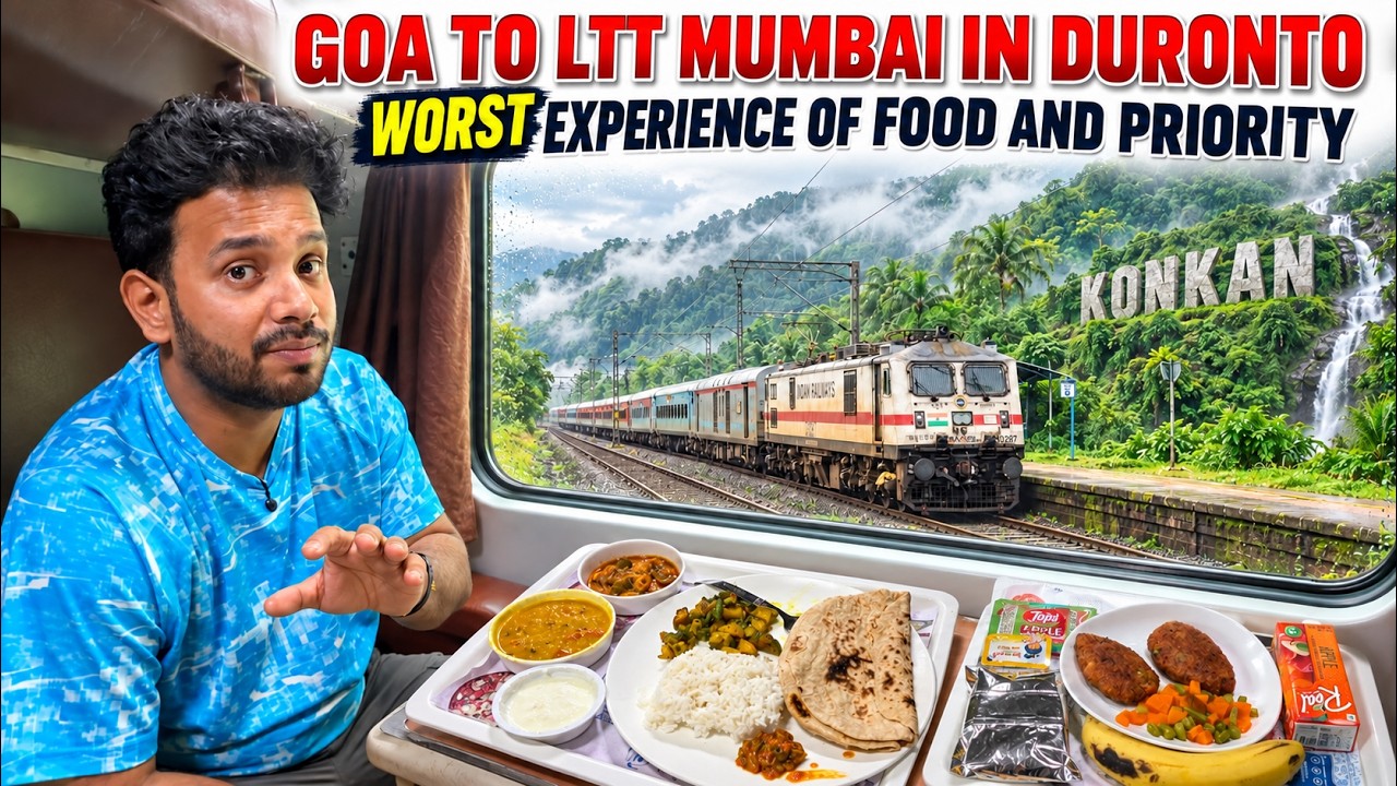 GOA to MUMBAI in Duronto FIRST AC || Worst food and Priority of 12224 Ernakulam - Ltt Duronto
