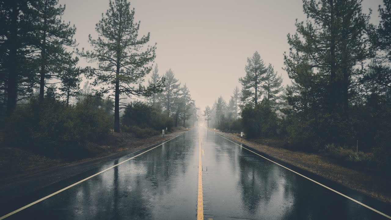Conduciendo por carretera bajo la lluvia-ASMR-1 hora