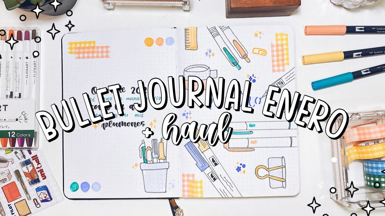 BULLET JOURNAL ENERO ✨ + HAUL STATIONERY PAL (nuevos plumones!) 🖍