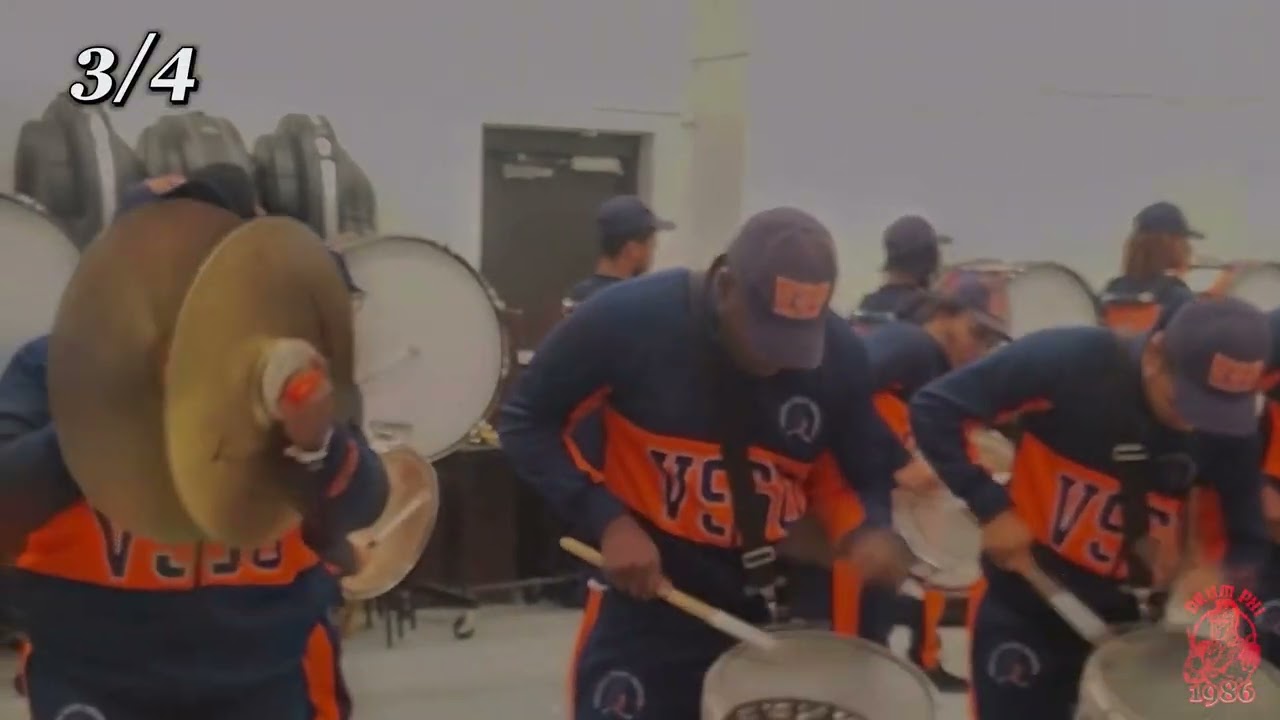 VSU Drumline presentation at Manor HS for VSU Percussion Day.  March 7, 2024