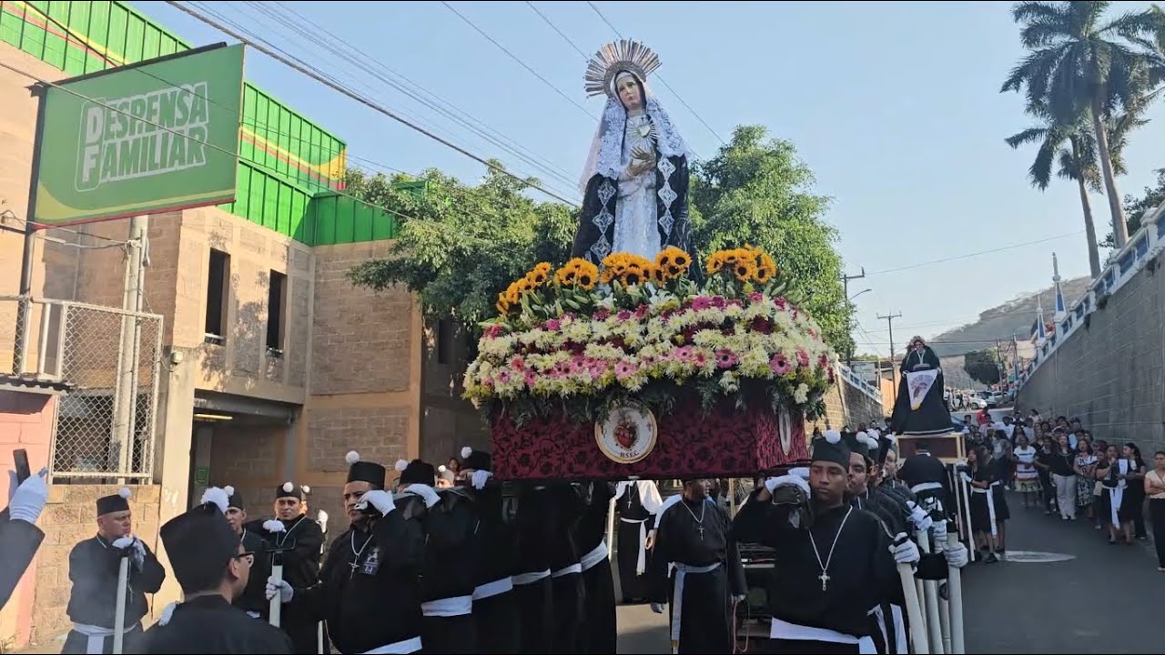 Procesión de Soledad Cojutepeque 2024- Hermandad del Santo Entierro de Cristo