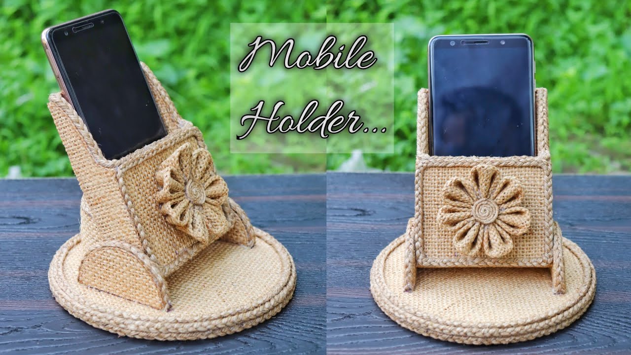 DIY Jute Craft | Mobile Holder Showpiece with jute rope | Handmade Jute Mobile Holder
