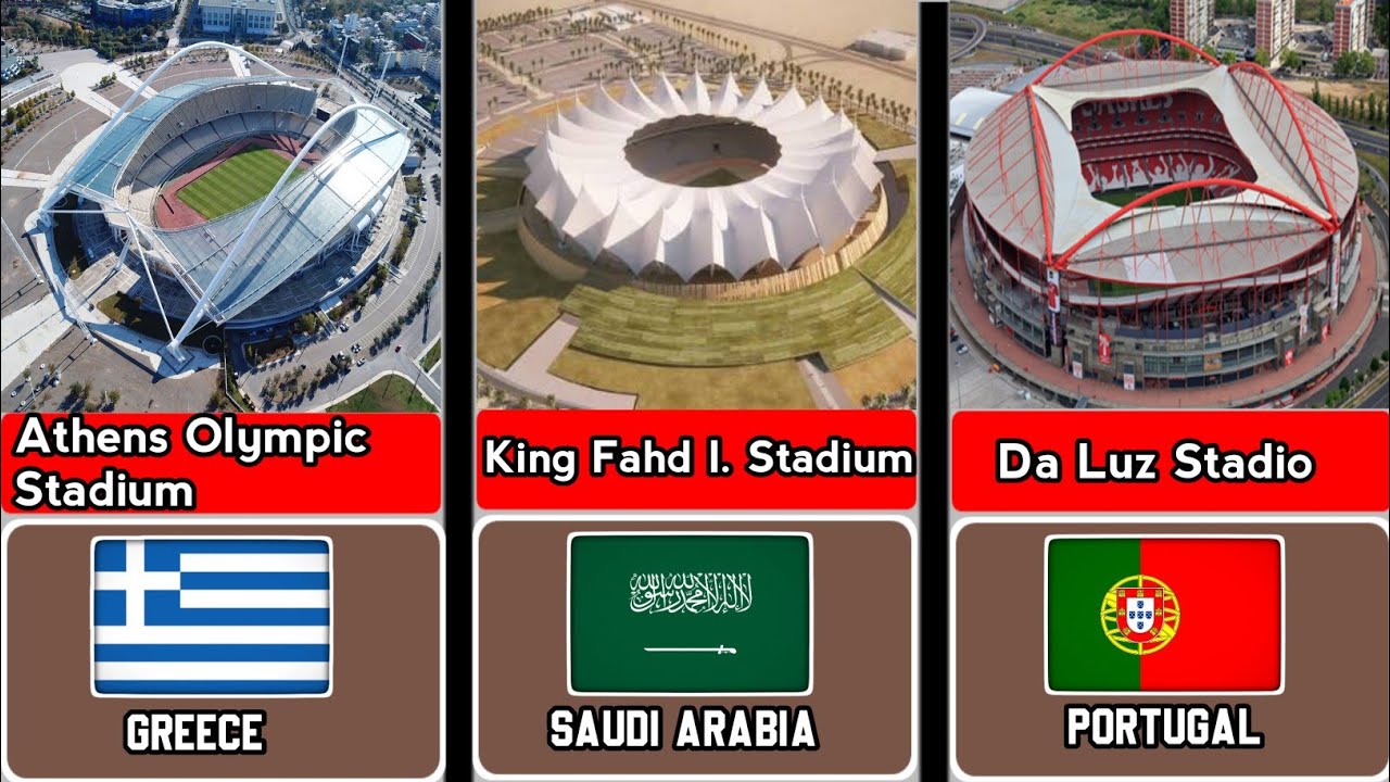 National Stadium From Different Countries Data Comparison Video 