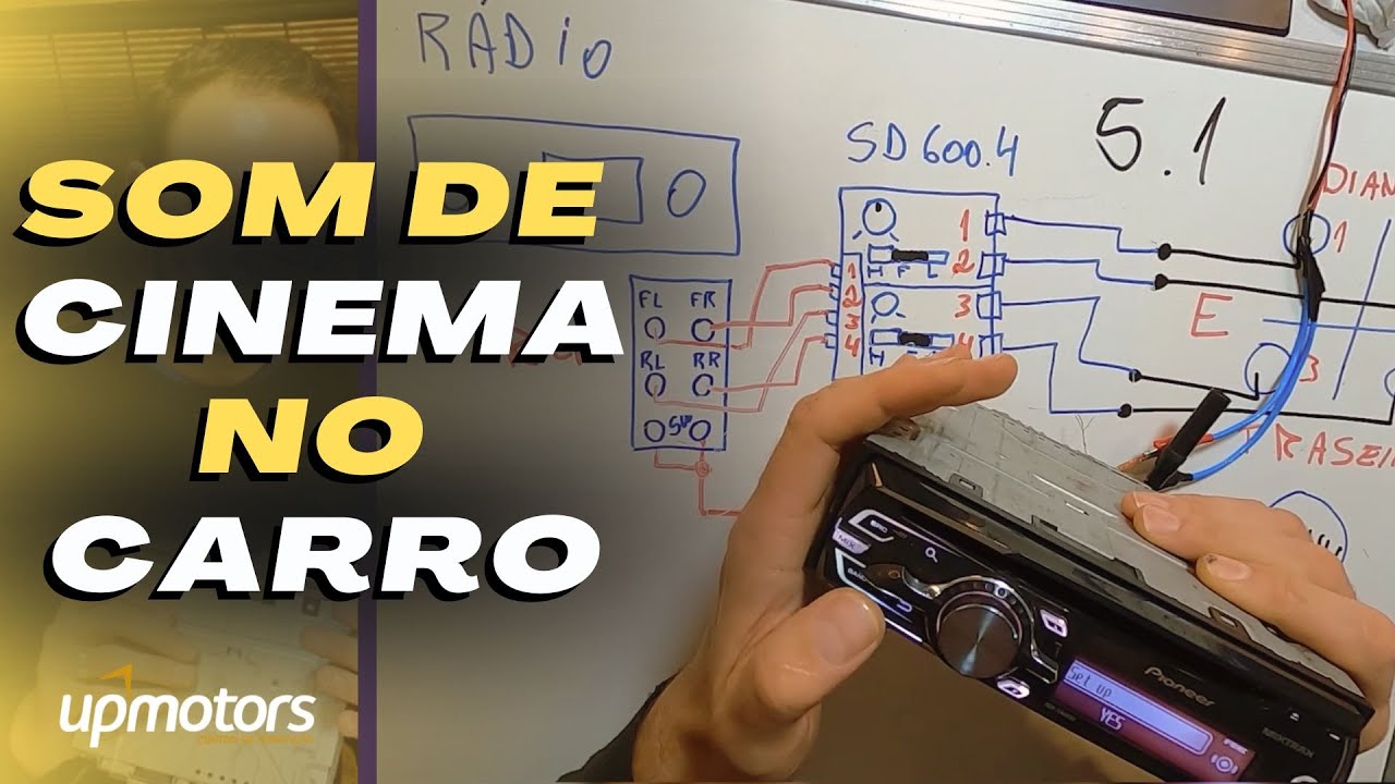 SOM de Cinema dentro do CARRO sistema Surround 5 1 SQ ÁUDIO ; UPMOTORS