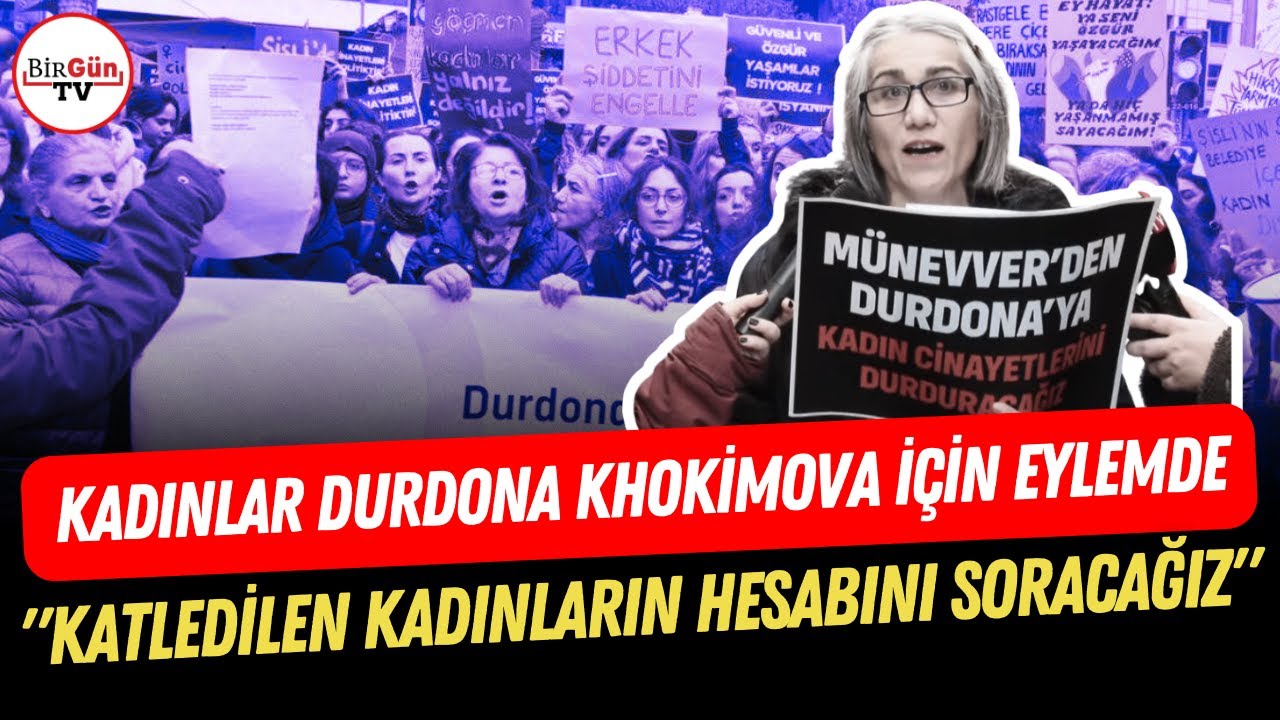 Şişli'de kadınlar Durdona Khokimova için eylemde: 