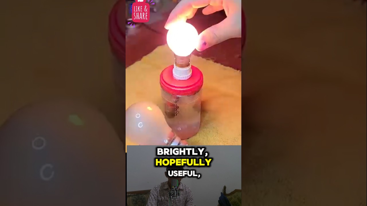 creating a lamp from salt water and motorbike spark plugs #shortvideo #short #creativeide