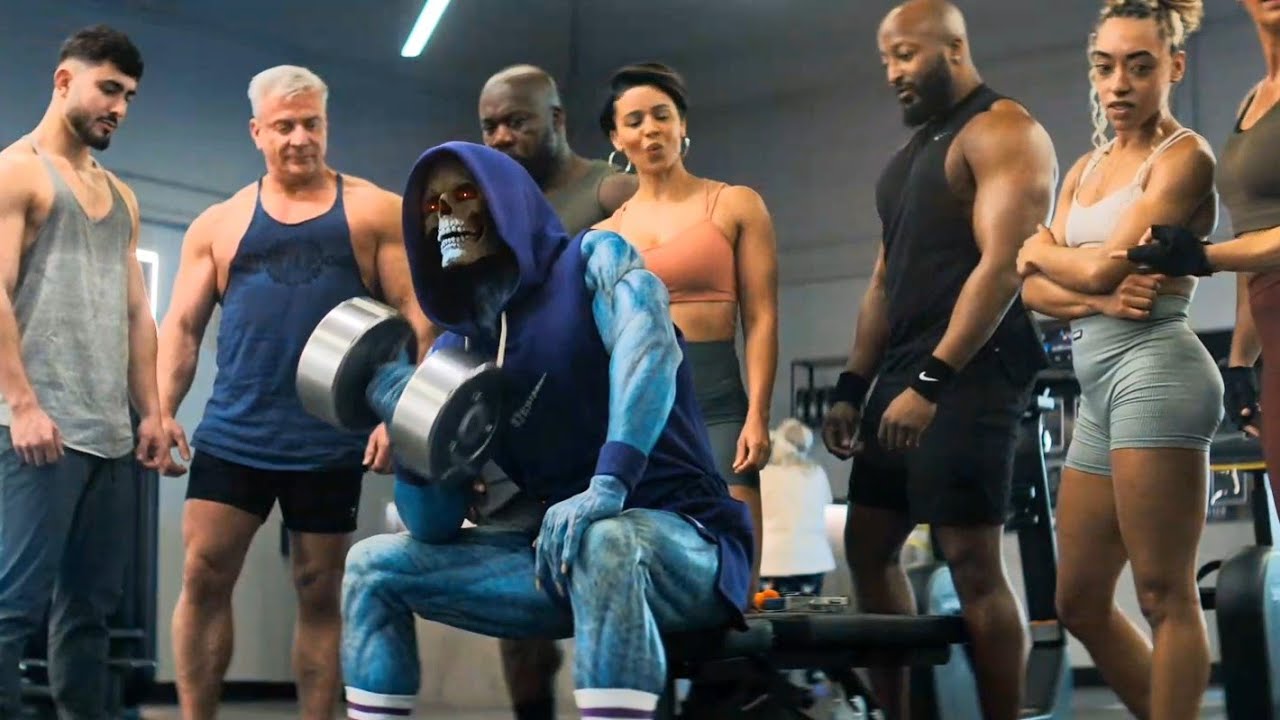 Gym Bro Skeletor Hot Date Skeletor and HR Skeletor in Masters of the Universe Movie 