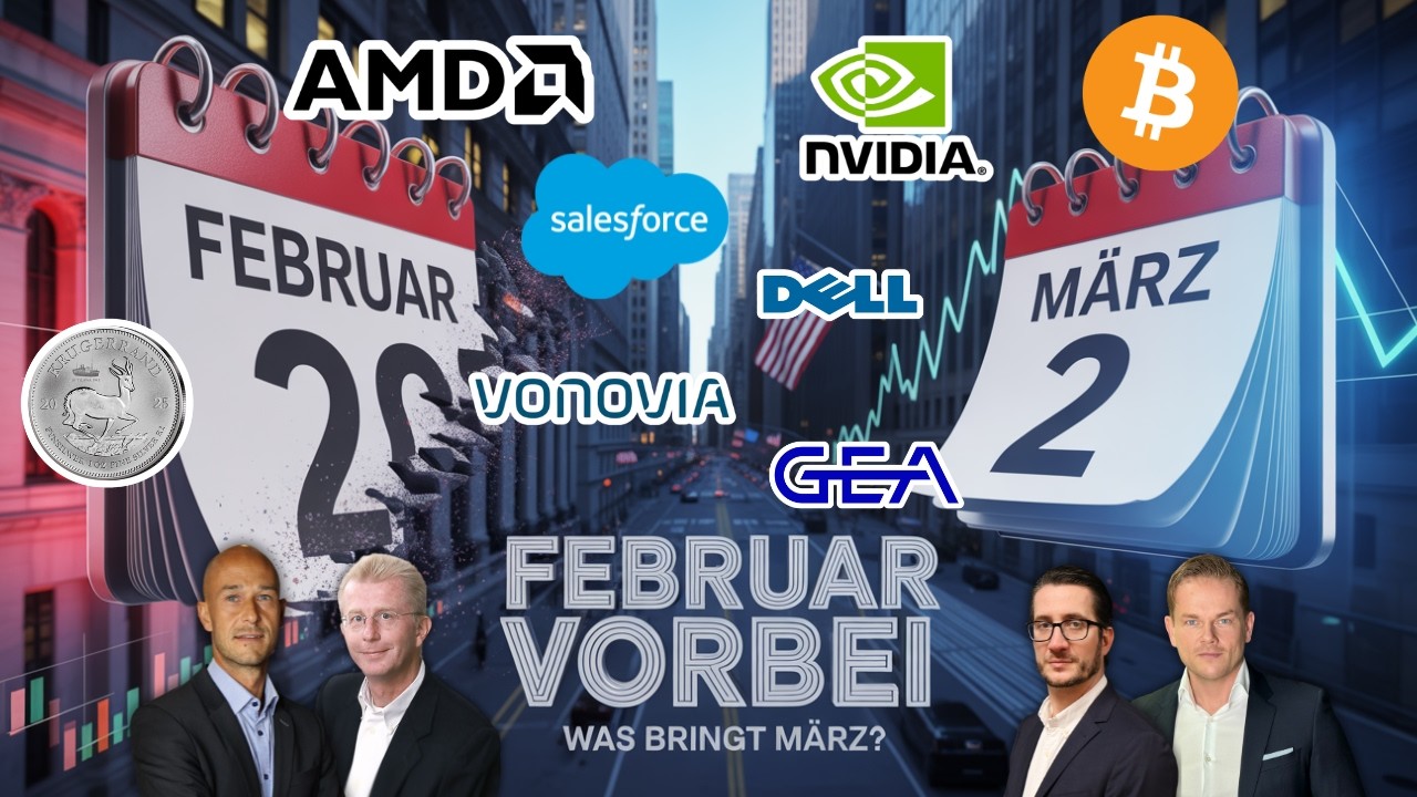Monatsfinale unter Druck: AMD, Nvidia, Dell, Salesforce,  Silber, GEA, Bitcoin & März-Ausblick