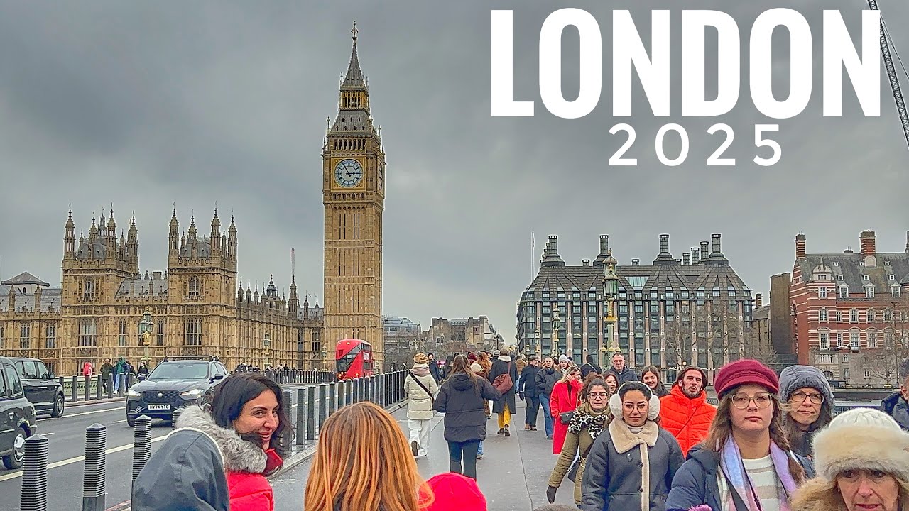 London City Tour 2025 | 4K HDR Virtual Walking Tour around the City | London Winter Walk 2025