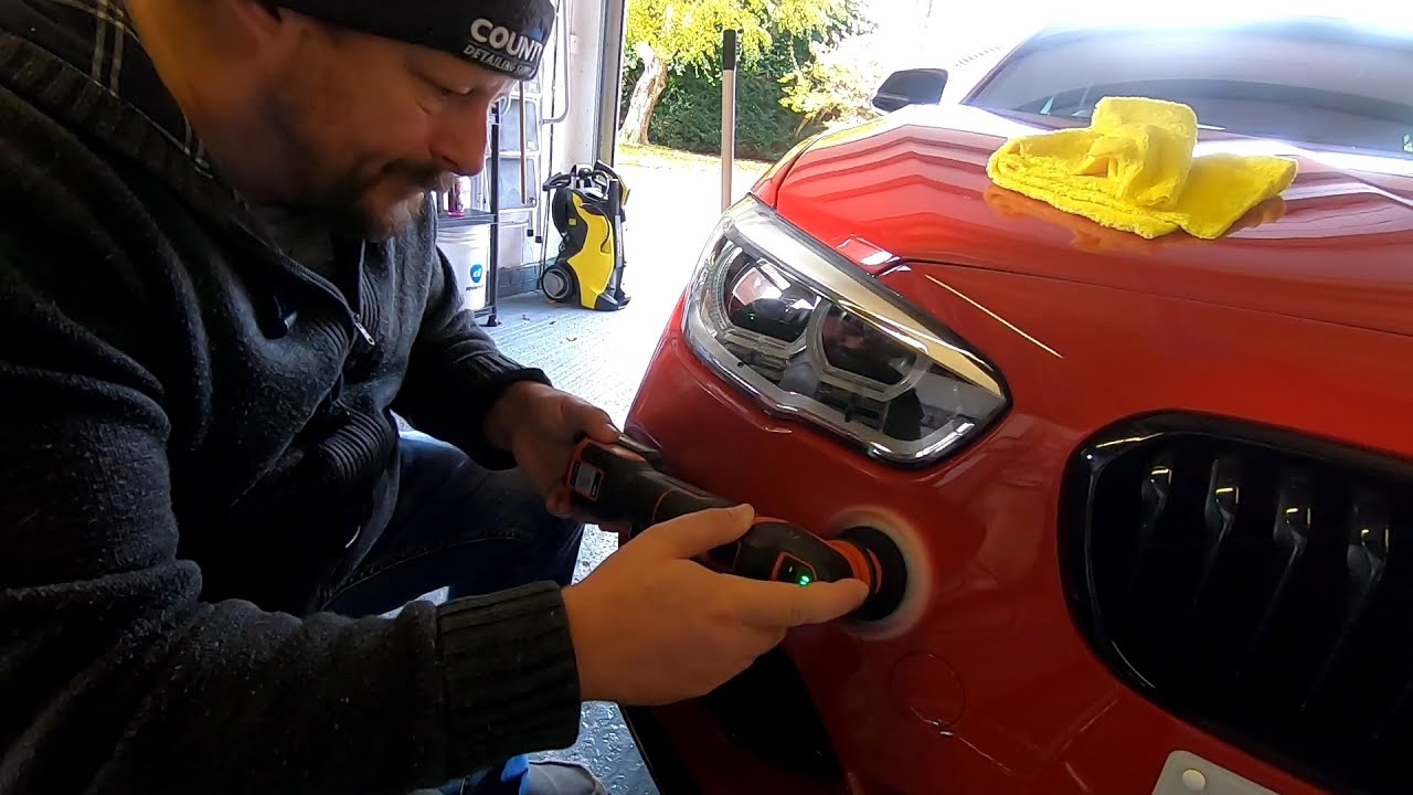 Flex PXE 80 polishing demo - COOL for bumpers