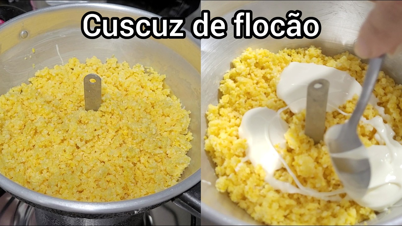 Dia chuvoso e cuscuz de flocão na cuscuzeira úmido e fofinho!