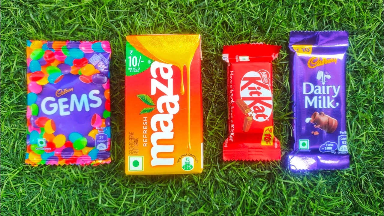 Cadbury Gems. Maaza. Kit Kat. and Dairy Milk Outdoors🍫 Unboxing ASMR Chocolates 🍫
