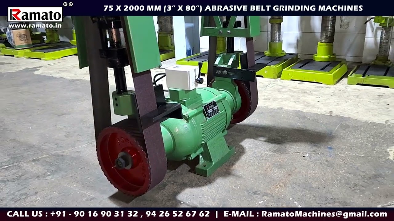 💎 Ramato® 50x2000mm Abrasive Belt Grinder | Lancer Belter Machine | Industrial Belt Grinding Machine