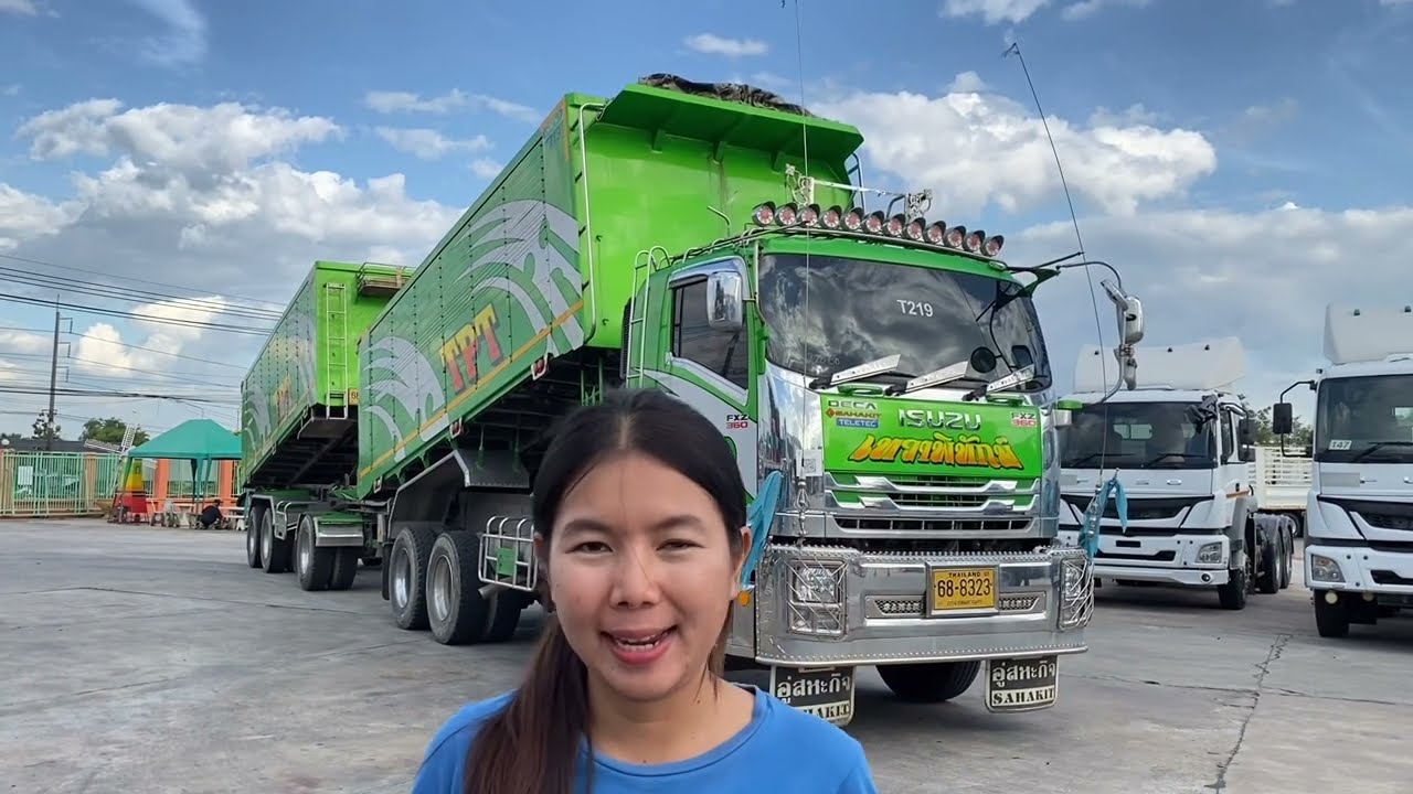 มาใหม่รถพ่วงมือ2 สภาพดี ISUZU 360แรงปี66 วิ่งน้อย117,000KM สีเขียวเหนี่ยวทรัพย์ บรรทุกได้29ตันจร้า
