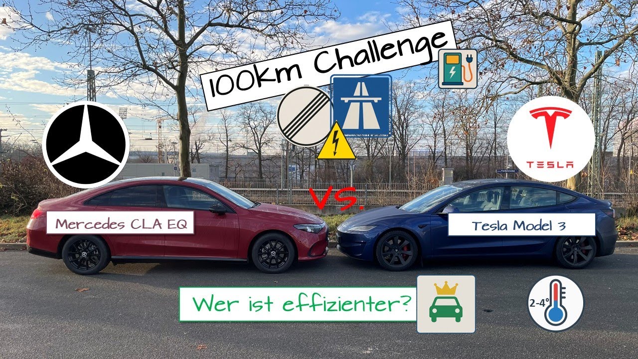 Mercedes CLA EQ vs. Tesla Model 3, was sagt die Effizienz? 🚗⚡