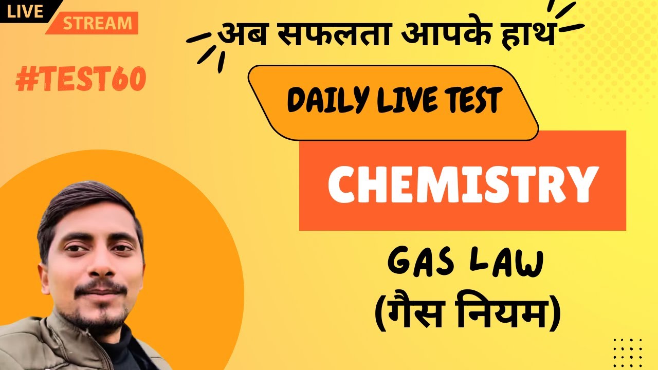 Daily Live Test 60 // Gas Laws // Chemistry MCQs Test