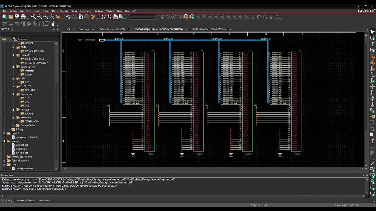 Синхронизация проекта списка соединений OrCAD Capture
