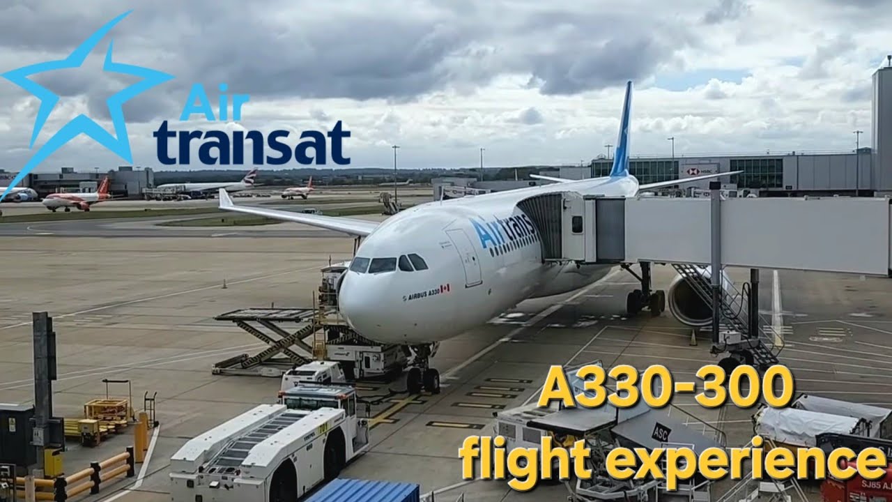 Air Transat TS2123 | A330-300 Takeoff from London Gatwick to Toronto Pearson | Smartlynx Airlines