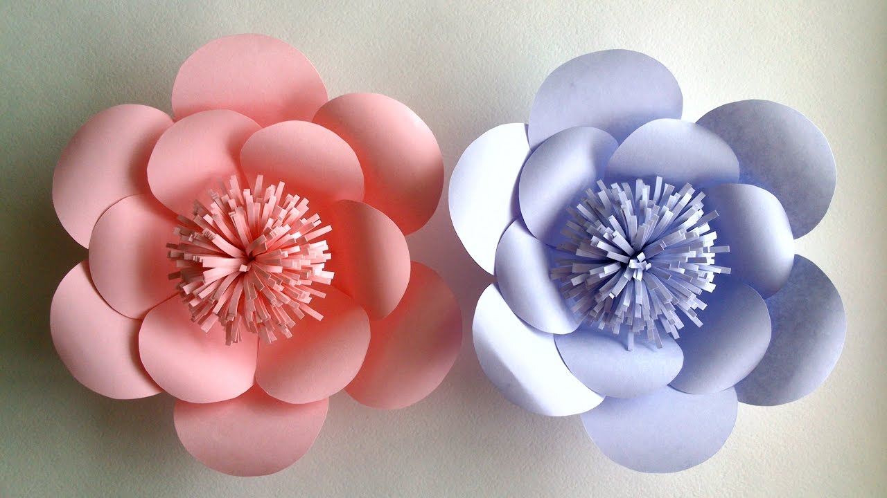 How To Make Paper Flowers - Paper Flower tutorial - Step by Step -