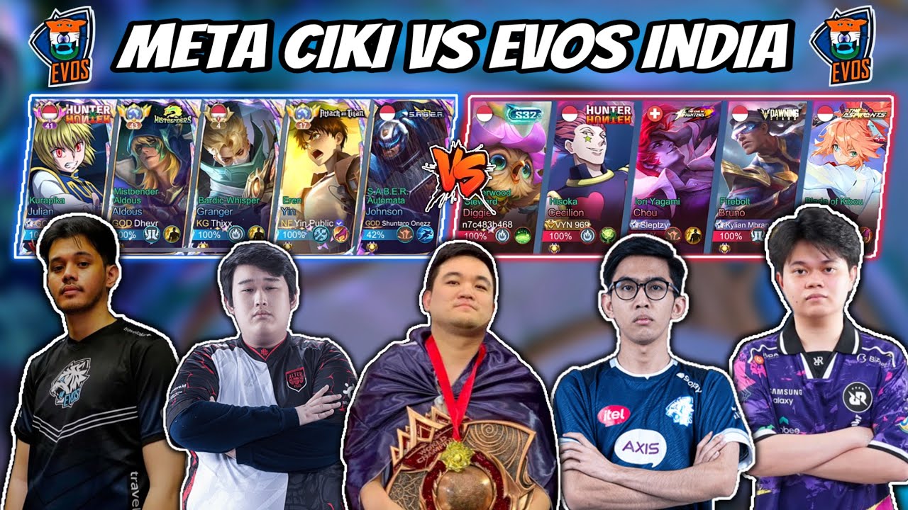 META CIKI VS EVOS INDIA !! Lock Tazz Sampe Kena Mental Awokwokwok