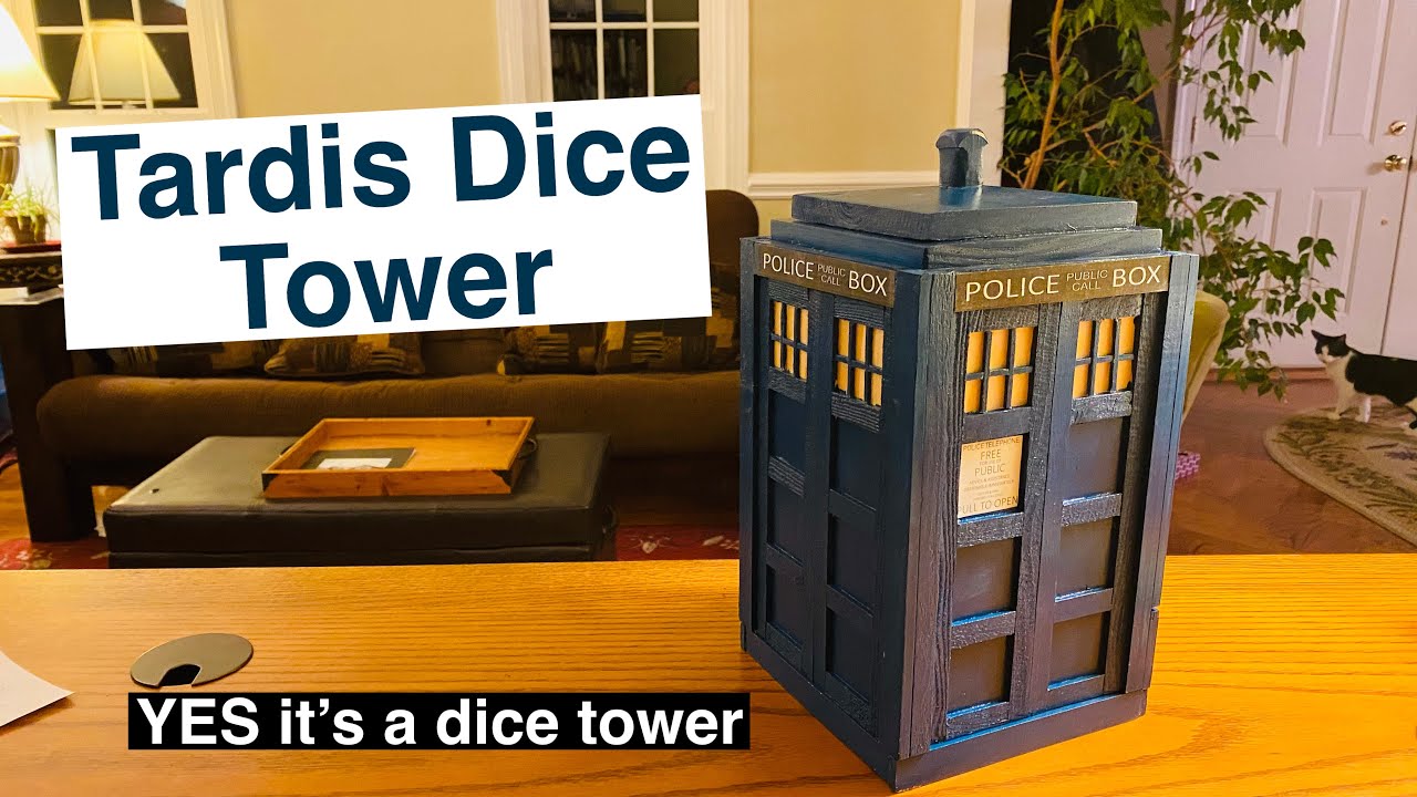 Doctor Who: I Built a Tardis Blue Model Police Box- It's Also a D&D Dice Tower