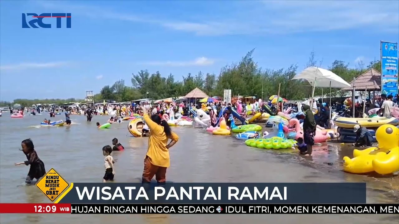 Ribuan Wisatawan Serbu Pantai Karangsong, Indramayu #SeputariNewsSiang 04/05