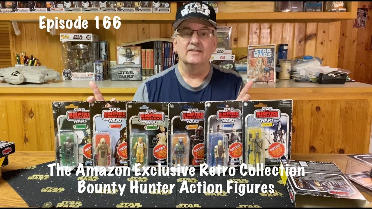 E166 The Amazon Exclusive Star Wars Retro Collection Bounty Hunters Action Figures