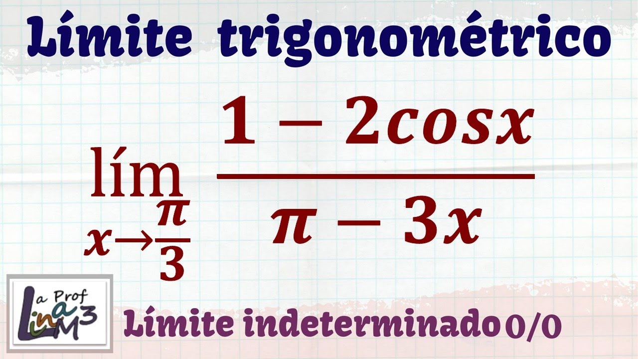 Límites trigonométricos con denominador algebraico| Ejercicio 1 | La Prof Lina M3