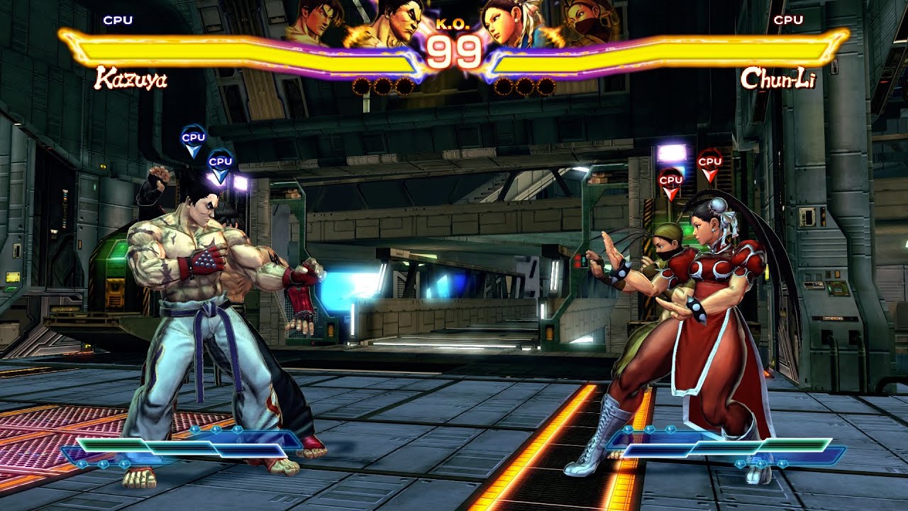 Kazuya & Jin vs Chun-Li & Ibuki! Splendid CPU Match!