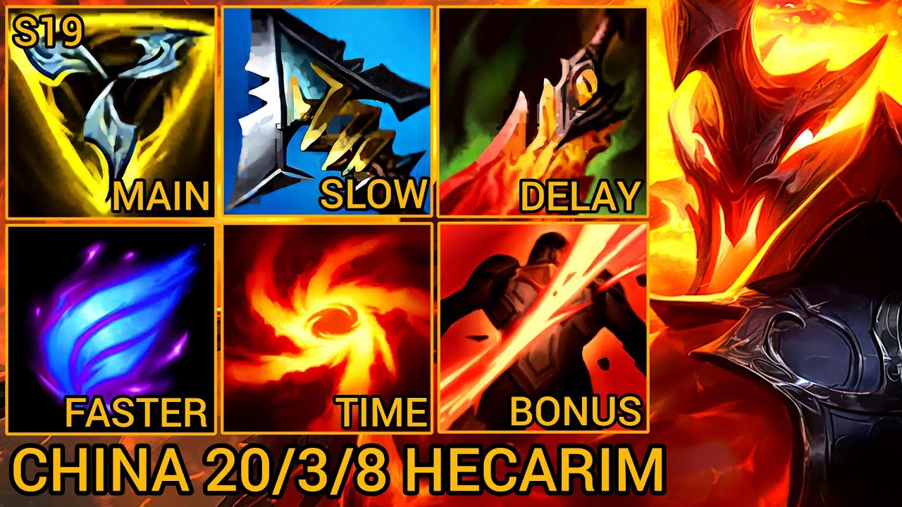Quadrakills Hecarim MVP 20/3/8 &mdash; Китай Wild Rift, новая сборка и руны от Tiarty