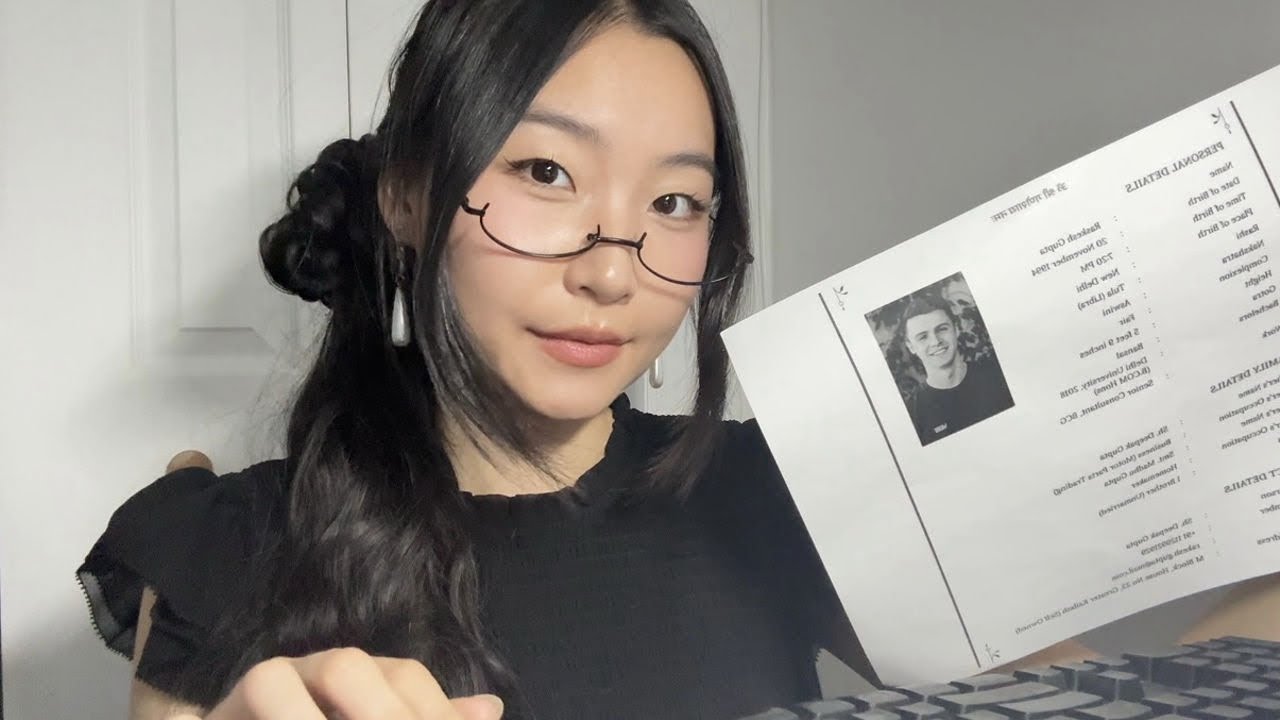 [ASMR] Matchmaker Roleplay💘Asking Questions, Keyboard Typing Sound, Paper Sound, Soft Spoken