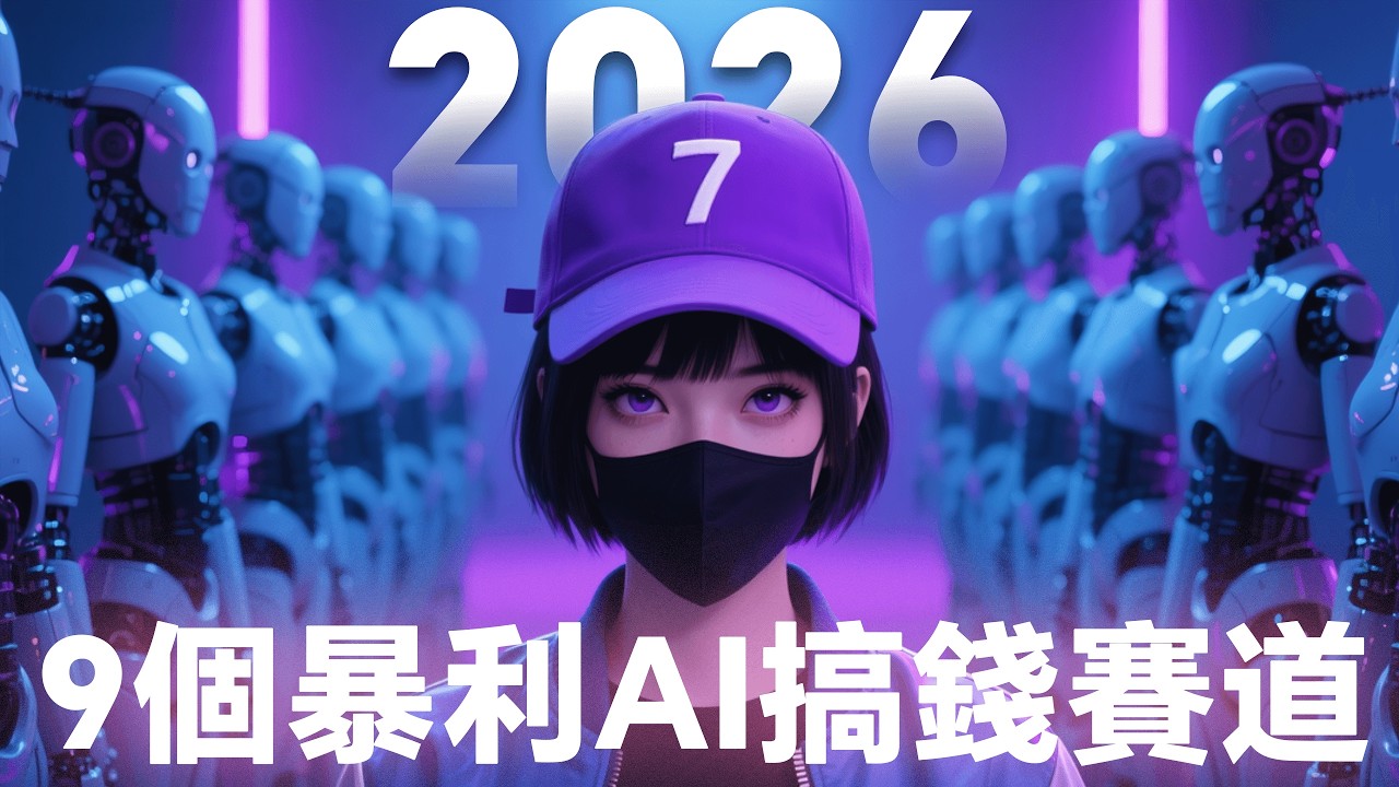 【爆肝100小時】2026年最適合普通人的9個搞錢賽道，全部可以用AI實現，每天工作4小時，月入1w美金，未來 5 年最有幸福感的商業模式
