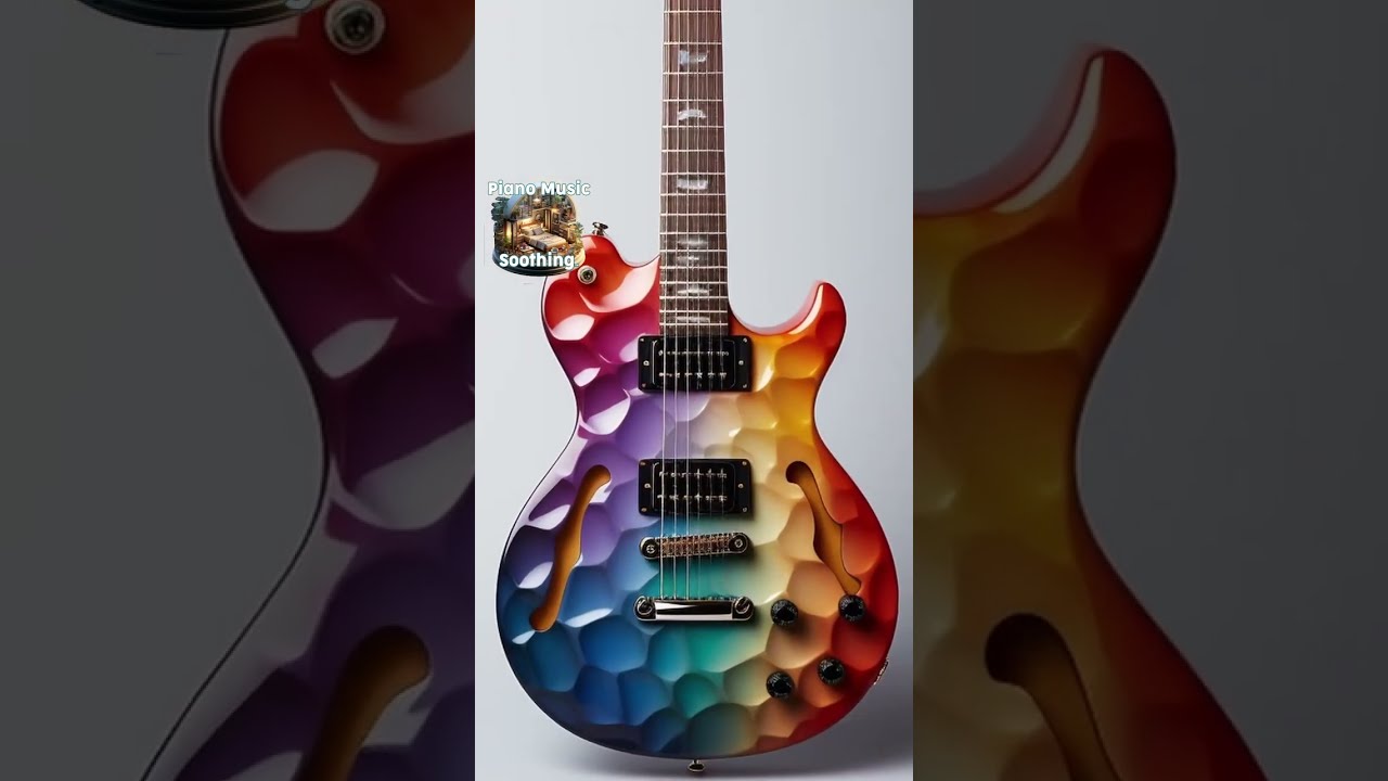 Colorful Guitar Creations: Vibrant Musical Art - Music for Studying