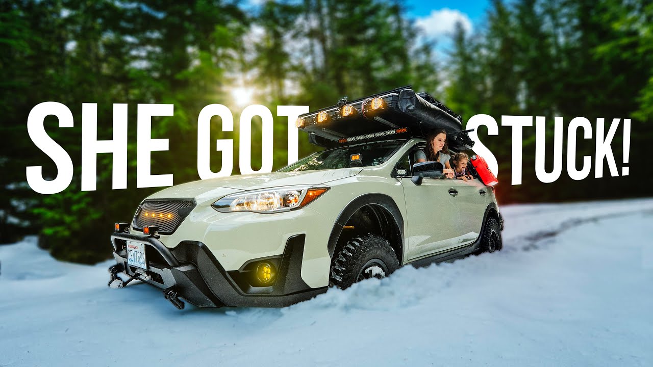 Disaster to Dream Campsite | Stuck in the Snow Overlanding in our Subaru Crosstrek