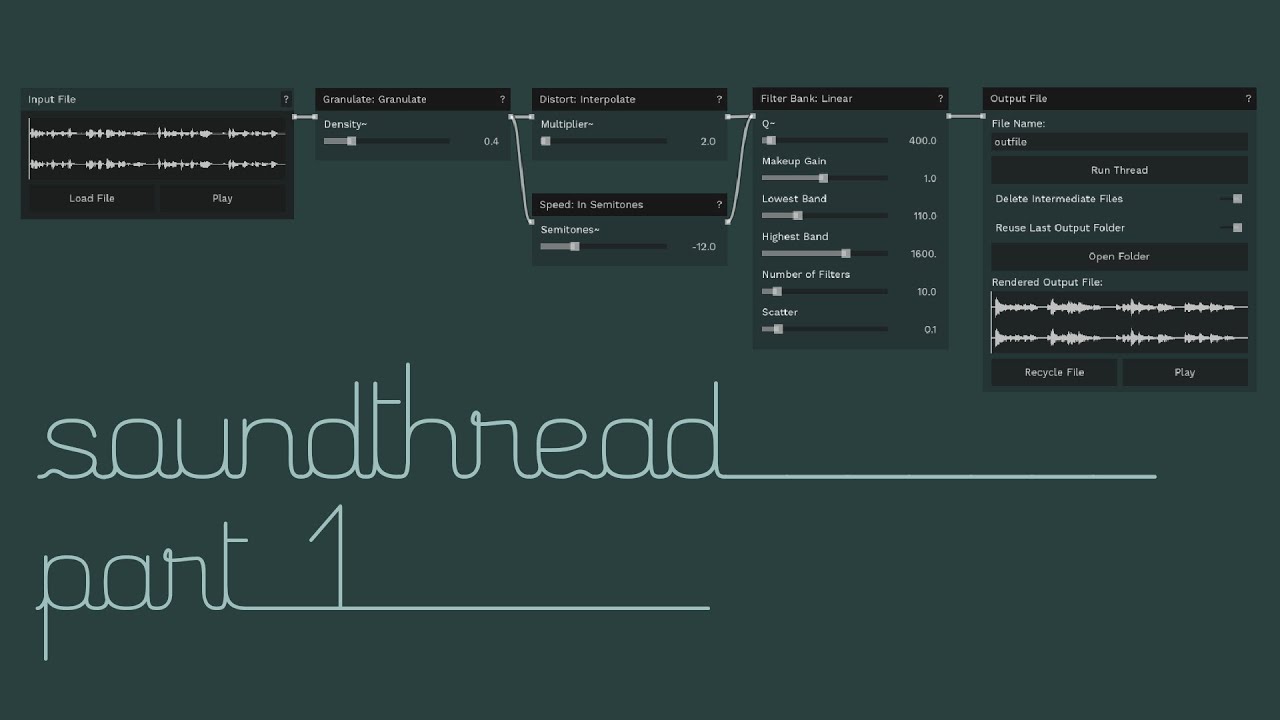 SoundThread for the Composers Desktop Project - Part 1 - Intro
