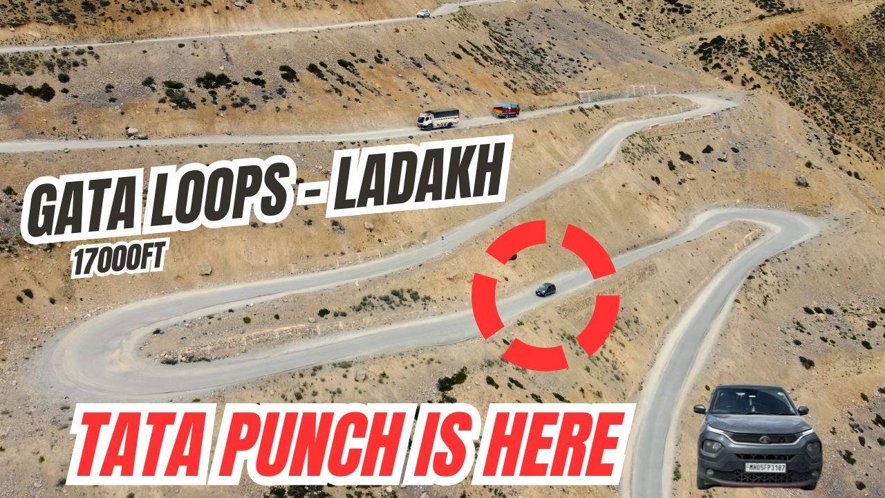 Tata Punch challenge to climb Gata Loops 21 Hairpin Bends 17000 FT Altitude | Tata Punch in Ladakh