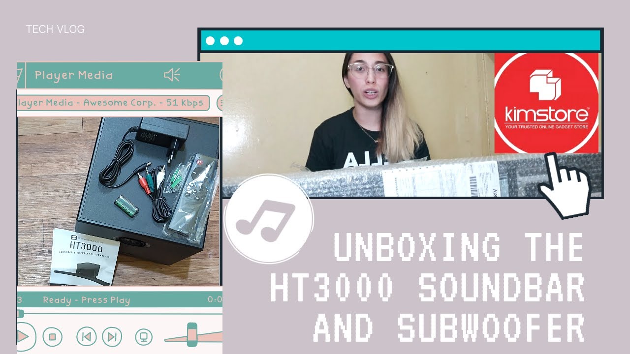 Unboxing the HT3000 Soundbar and Subwoofer from Kimstore