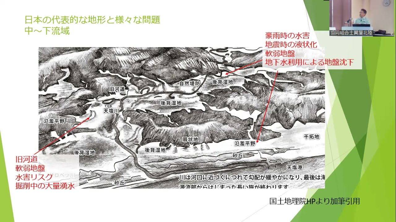 「調査、設計から施工段階でも必ず必要な地形判読」