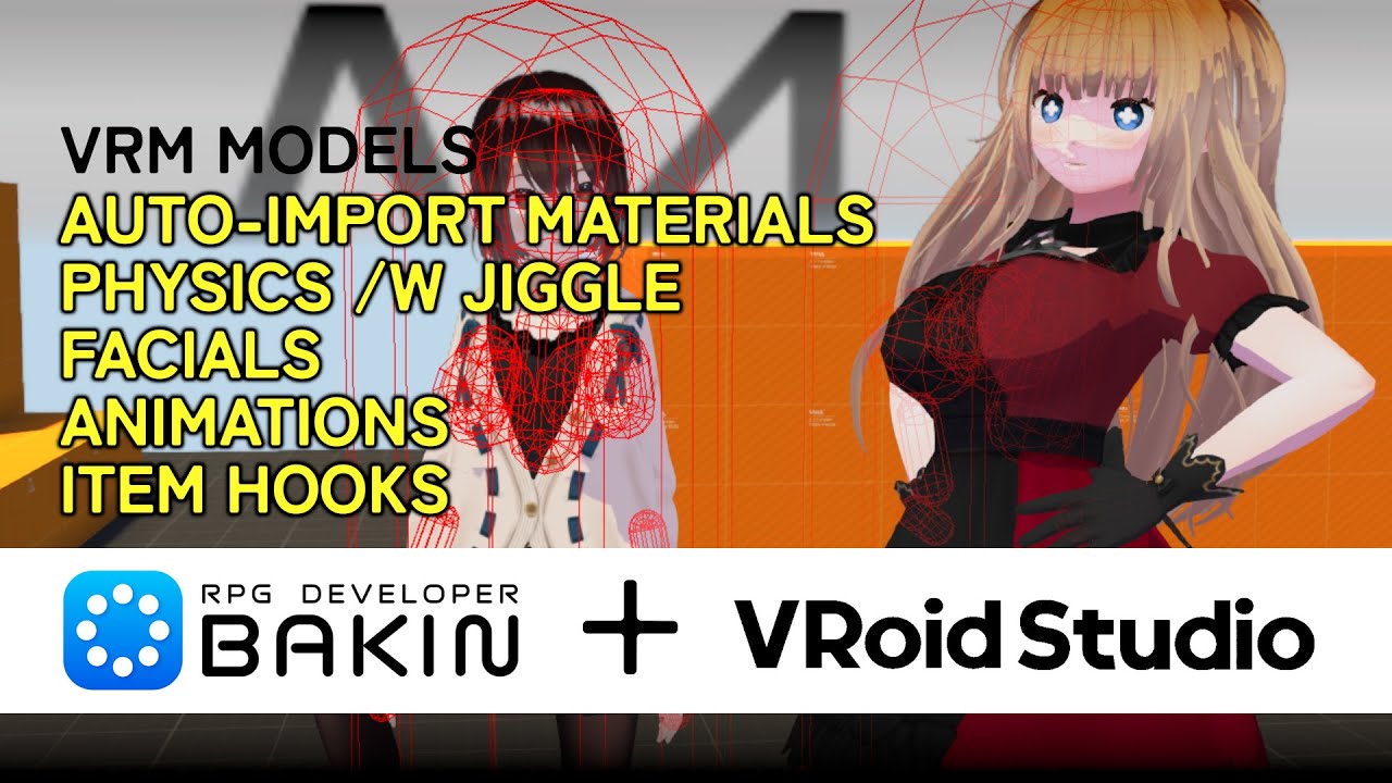 [Outdated][RPG Developer Bakin] Importing VRMs from VRoid Studio, a complete guide.