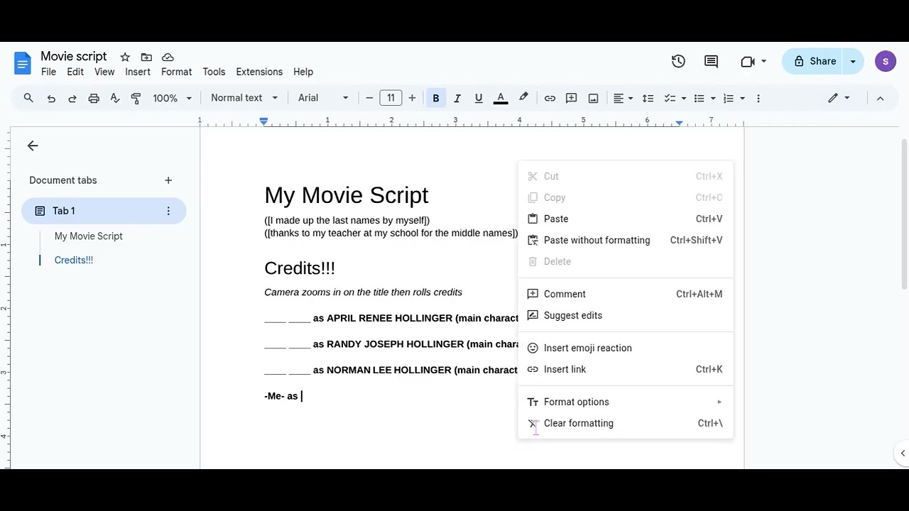 Making a movie script (LONG VIDEO)